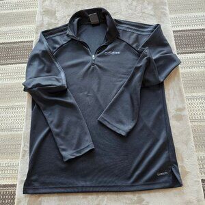 adidas climalite black 1/4 zip performance pullover unisex